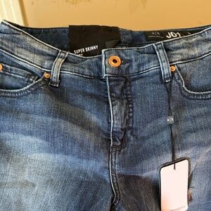 A/X Armani Exchange Women's Medium Blue Super Skinny Jeans